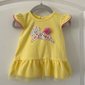 Baby Essentials Yellow Dress w/Rabbit Appliqué, 24M